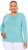 Ulla Popken Basic Round Neck Long Sleeve Slim Fit Cotton Tee Mint - T-krekli - 