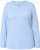 Ulla Popken Basic Round Neck Long Sleeve Slim Fit Cotton Tee Light Blue - T-krekli - 