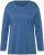 Ulla Popken Basic Round Neck Long Sleeve Slim Fit Cotton Tee Blue Denim - T-krekli - 
