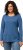 Ulla Popken Basic Round Neck Long Sleeve Slim Fit Cotton Tee Blue Denim - T-krekli - 