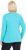Ulla Popken Basic Round Neck Long Sleeve Slim Fit Cotton Tee Deep Aqua - T-krekli - 