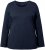 Ulla Popken Basic Round Neck Long Sleeve Slim Fit Cotton Tee Navy Blue - T-krekli - 