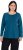 Ulla Popken Basic Round Neck Long Sleeve Slim Fit Cotton Tee Cerulean - T-krekli - 