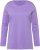 Ulla Popken Basic Round Neck Long Sleeve Slim Fit Cotton Tee Pale Lilac - T-krekli - 