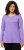 Ulla Popken Basic Round Neck Long Sleeve Slim Fit Cotton Tee Pale Lilac - T-krekli - 