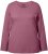 Ulla Popken Basic Round Neck Long Sleeve Slim Fit Cotton Tee Dark Rose - T-krekli - 