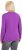 Ulla Popken Basic Round Neck Long Sleeve Slim Fit Cotton Tee Purple - T-krekli - 