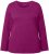 Ulla Popken Basic Round Neck Long Sleeve Slim Fit Cotton Tee Berry - T-krekli - 