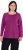 Ulla Popken Basic Round Neck Long Sleeve Slim Fit Cotton Tee Berry - T-krekli - 
