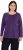 Ulla Popken Basic Round Neck Long Sleeve Slim Fit Cotton Tee Deep Violet - T-krekli - 