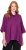 Ulla Popken Sparkling Draped Collared Tee Mulberry - Apdrukāti T-krekli sievietēm - 