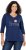 Ulla Popken Smile Rhinestone 3/4 Sleeve Graphic Tee Ink Blue - Apdrukāti T-krekli sievietēm - 