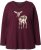 Ulla Popken Fawn Long Sleeve Graphic Tee Plum - Apdrukāti T-krekli sievietēm - 