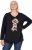 Ulla Popken Sequined Puppy Long Sleeve Graphic Tee Black - Apdrukāti T-krekli sievietēm - 