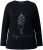 Ulla Popken Holiday Long Sleeve Graphic Tee Black - Apdrukāti T-krekli sievietēm - 