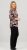 Scandinavian Caramel Flowers Blouse Purple and Brown - Apdrukāti T-krekli sievietēm - 