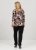 Scandinavian Caramel Flowers Blouse Purple and Brown - Apdrukāti T-krekli sievietēm - 