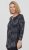 Scandinavian Caramel Triangles Tunic Dark Blue - Apdrukāti T-krekli sievietēm - 