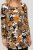 Scandinavian Caramel Flower Petals Tunic Orange and Brown - Apdrukāti T-krekli sievietēm - 