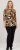 Scandinavian Caramel Flowers Blouse Orange and Brown - Apdrukāti T-krekli sievietēm -