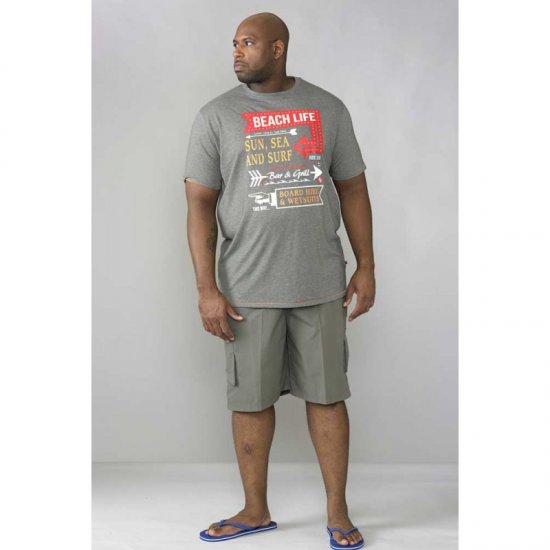 D555 Kennedy T-shirt Khaki Marl - T-krekli - T-krekli - 2XL-14XL