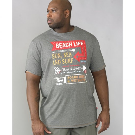 D555 Kennedy T-shirt Khaki Marl - T-krekli - T-krekli - 2XL-14XL