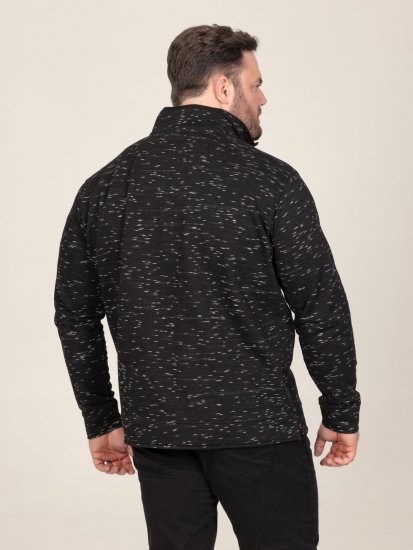 D555 Chandler Reno 1/4 Zip Neck Sweatshirt With Bear Logo Melna - Džemperi un džemperi ar kapuci - Džemperi - 2XL-14XL