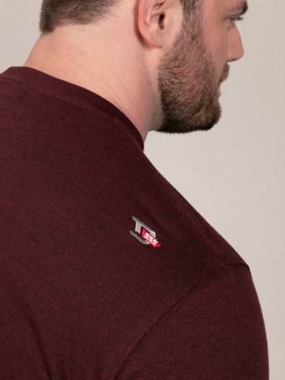 D555 Baldwin Grumpy Old Man Club Print Crew Neck T-shirt Burgundy/ Black Twist - T-krekli - T-krekli - 2XL-14XL