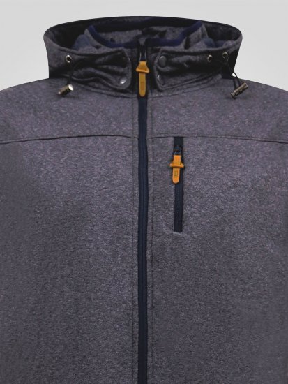 D555 Conrad Detachable Hood Bonded Fleece Zip Through Hoody Tumši zila - Džemperi un džemperi ar kapuci - Džemperi - 2XL-14XL