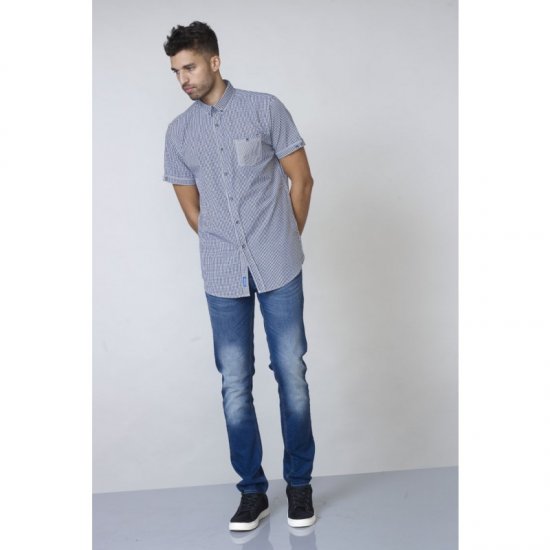 D555 Hank Gingham Short Sleeve Shirt - Krekli - Krekli - 2XL-8XL