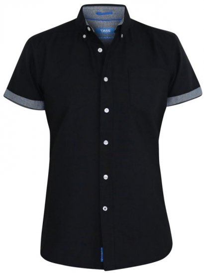 D555 Kevin Oxford Shirt Black - Krekli - Krekli - 2XL-8XL