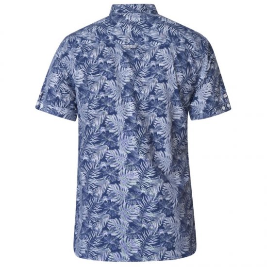 D555 Sheldon Hawaii Shirt Navy - Krekli - Krekli - 2XL-8XL