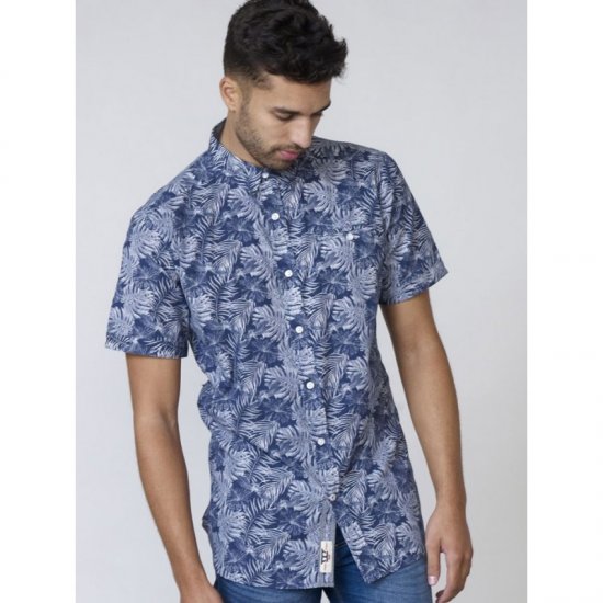 D555 Sheldon Hawaii Shirt Navy - Krekli - Krekli - 2XL-8XL