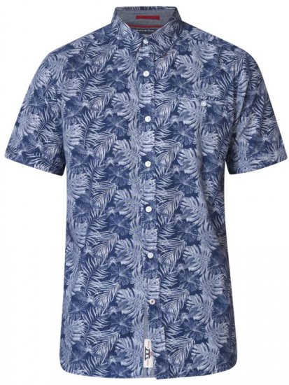 D555 Sheldon Hawaii Shirt Navy - Krekli - Krekli - 2XL-8XL