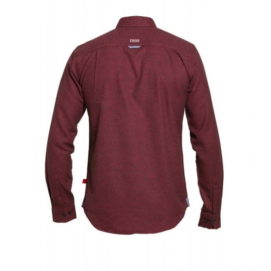 D555 Dawson Textured Shirt Dark Red - Krekli - Krekli - 2XL-8XL