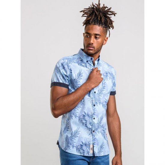 D555 Santana Hawaii Shirt Sky Blue - Krekli - Krekli - 2XL-8XL