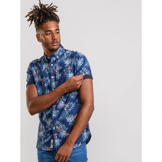 D555 Reuben Hawaii Shirt Navy - Krekli - Krekli - 2XL-8XL