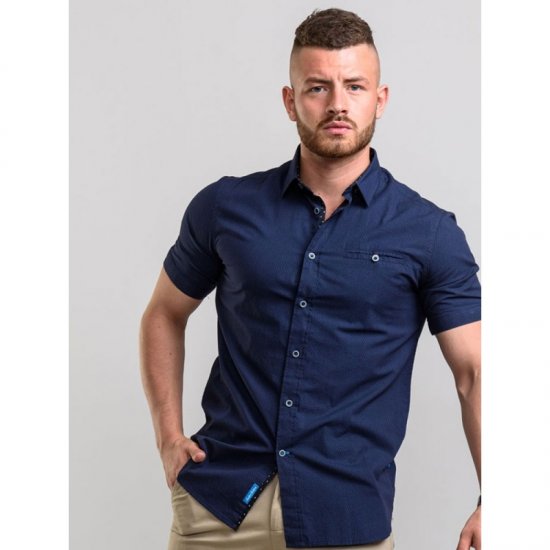 D555 Wesson Shirt Navy - Krekli - Krekli - 2XL-8XL