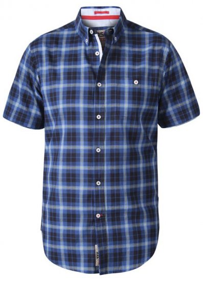 D555 Watson Short Sleeve Shirt Navy - Krekli - Krekli - 2XL-8XL