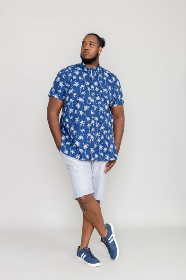 D555 BURLEY Palm Tree Print Shirt - Krekli - Krekli - 2XL-8XL