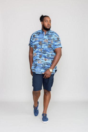 D555 CHARFORD Hawaiian Reverse Printed Shirt - Krekli - Krekli - 2XL-8XL