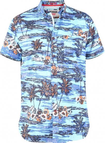 D555 CHARFORD Hawaiian Reverse Printed Shirt - Krekli - Krekli - 2XL-8XL