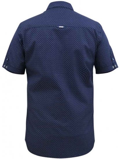 D555 Telford S/S Micro Ao Print Shirt Navy - Krekli - Krekli - 2XL-8XL