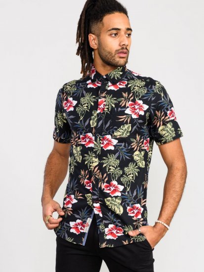 D555 Wilton Hawaiian Ao Print Short Sleeve Shirt - Krekli - Krekli - 2XL-8XL
