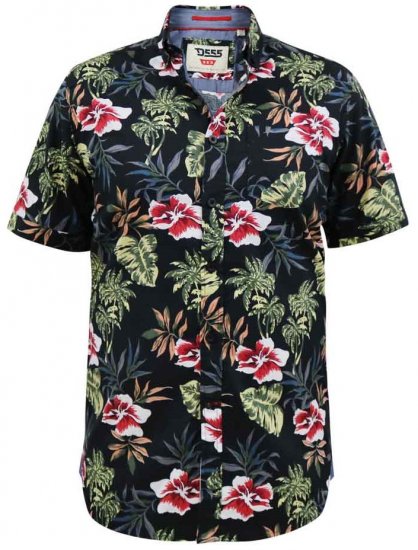 D555 Wilton Hawaiian Ao Print Short Sleeve Shirt - Krekli - Krekli - 2XL-8XL