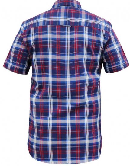 D555 Portland Check Button Down Collar S/S Shirt - Krekli - Krekli - 2XL-8XL
