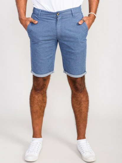 D555 Alderton Stretch Chambray Shorts Navy - Šorti - Šorti - W40-W60