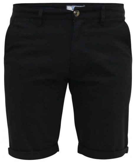 D555 Nelson Stretch Chino Shorts Black - Šorti - Šorti - W40-W60