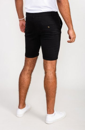 D555 Nelson Stretch Chino Shorts Black - Šorti - Šorti - W40-W60