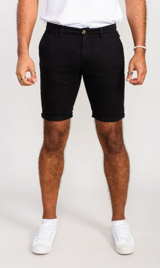 D555 Nelson Stretch Chino Shorts Black - Šorti - Šorti - W40-W60